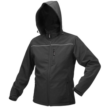 Geaca softshell Yato YT-79551, cu gluga, rezistenta la apa 9000, marimea M, Negru Geaca softshell Yato YT-79551, cu gluga, rezistenta la apa 9000, marimea M, Negru