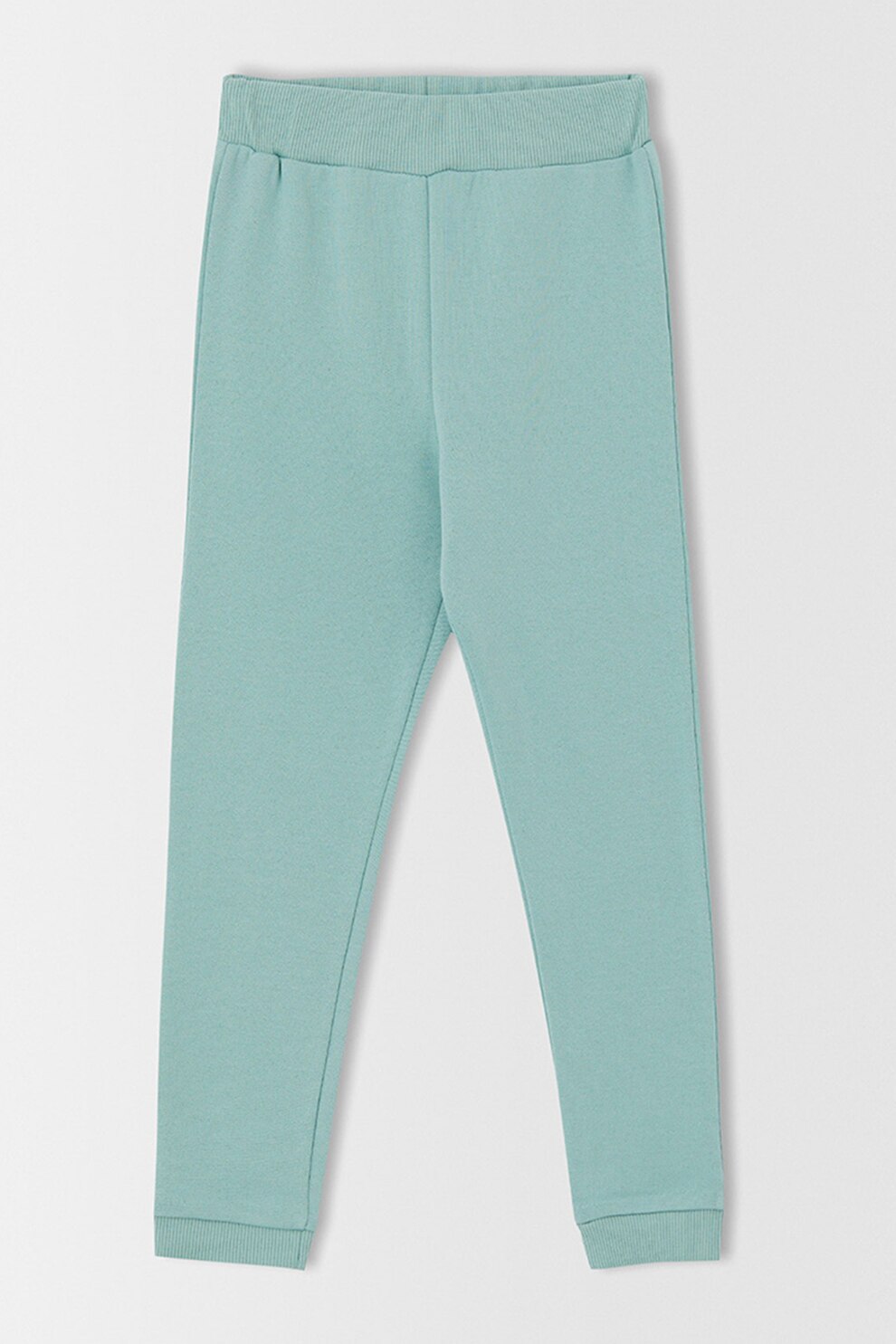 DeFacto, Pantaloni sport regular fit cu terminatii striate, Verde pal