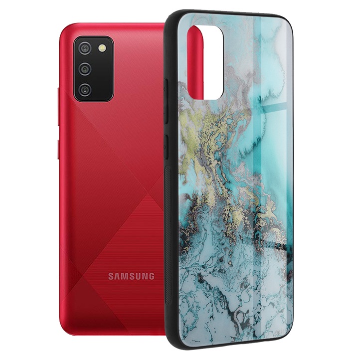 Кейс за Samsung Galaxy A02s, Techsuit Glaze Series, Blue Ocean