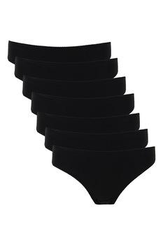 DeFacto, Set de chiloti hipster - 7 perechi, Negru DeFacto, Set de chiloti hipster - 7 perechi, Negru