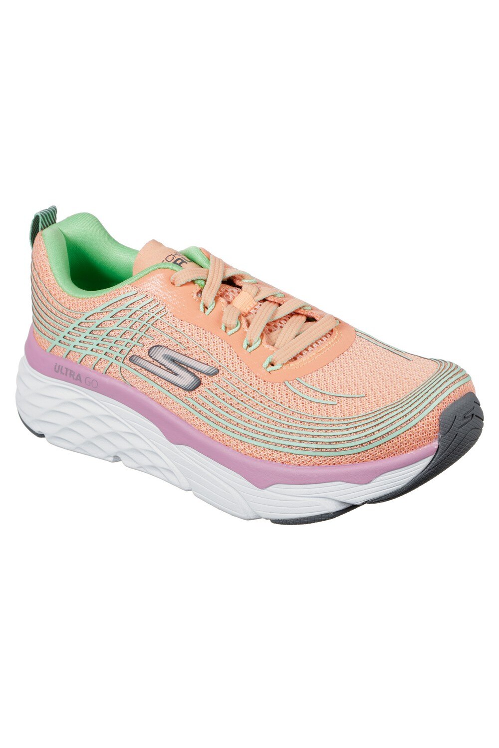 Pantofi femei Max Cushioning Elite, Skechers, Portocaliu
