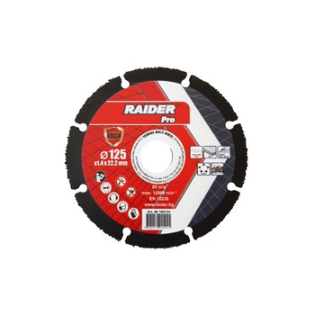Disc taiere multi-suprafata 125x22.2 mm, Raider, 160154 Disc taiere multi-suprafata 125x22.2 mm, Raider, 160154