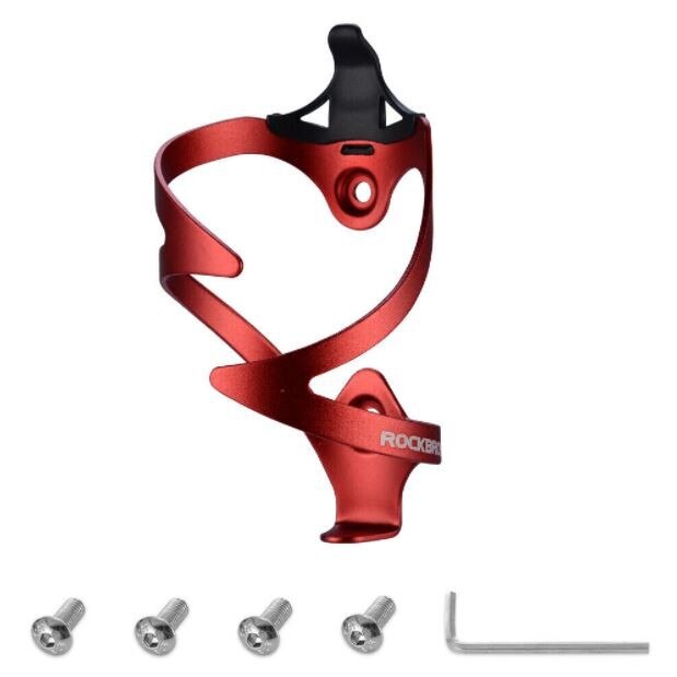 Suport bidon bicicleta, Rockbros, Aluminiu, Rosu