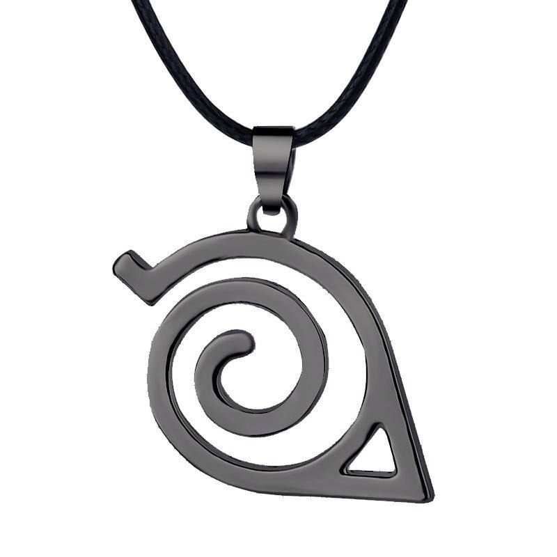 Lantisor Cu Pandantiv Naruto Konoha , zum97Black, Negru