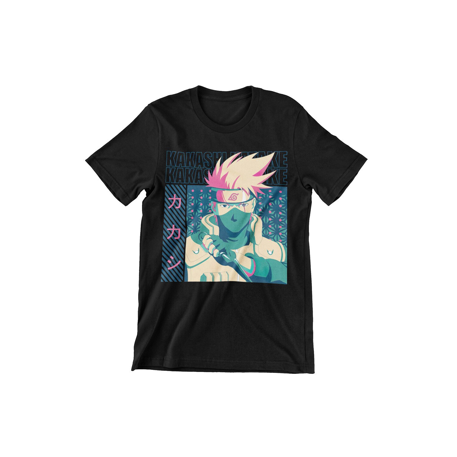 Tricou Copii Naruto Shippuden New, Hatake Kakash, negru, Negru