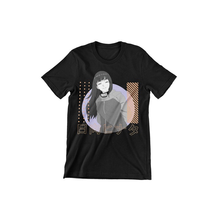 Детска тениска Naruto Shippuden New, Hinata Hyuga, черна, 4 години/ 110 см