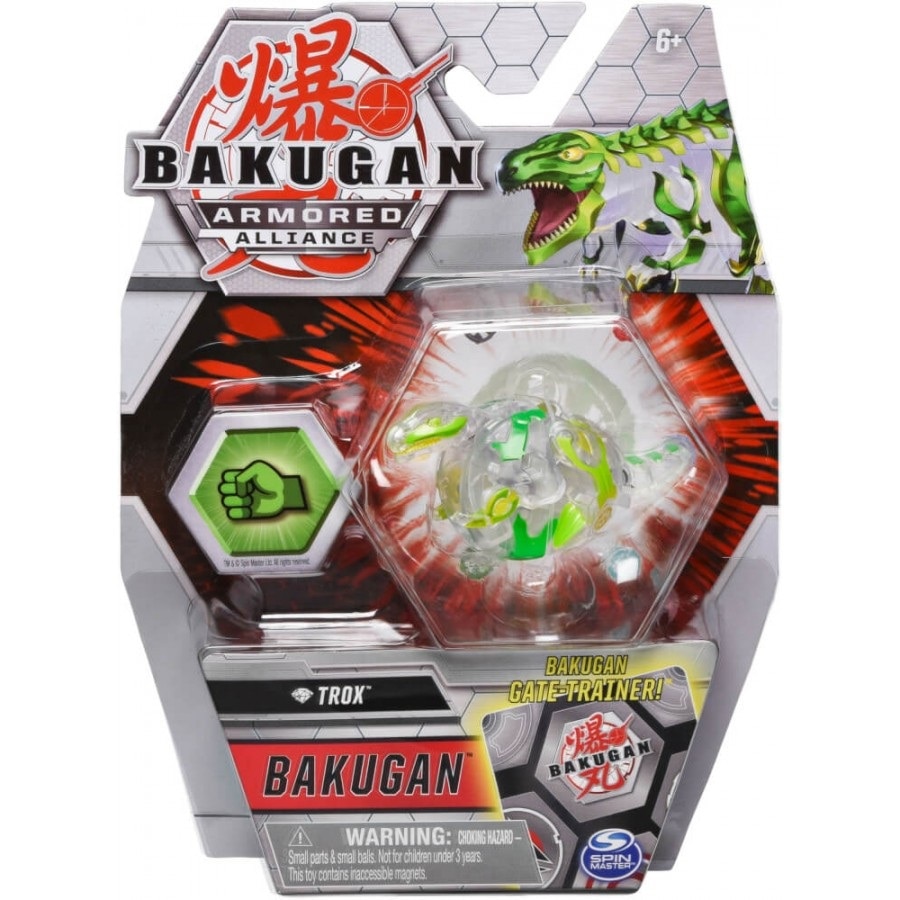 Figurina Bakugan Armored Alliance - Trox, cu card Baku-Gear