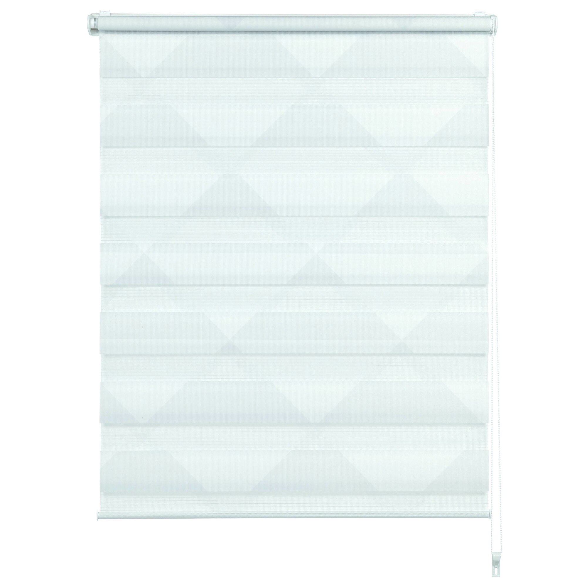 Stor Easyfix Double Gardinia Triangle 120/150 cm Alb-Gri