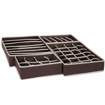 Set 4 bucati, organizator sertar, diferite dimensiuni, Brown Mist, Maro Set 4 bucati, organizator sertar, diferite dimensiuni, Brown Mist, Maro
