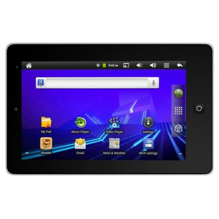 Tableta Goclever TAB I71 cu procesor ARM11 1.0GHz, 7", 256MB, 4GB, Wi-Fi, Android 2.3, Black/Silver