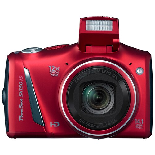 Aparat foto digital Canon PowerShot SX150IS, 14.1MP, Red - eMAG.ro