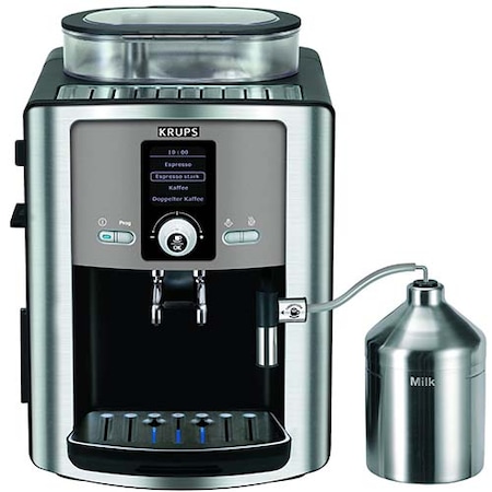 Espressor automat Krups EA 8050, 1450W, 15 bar, 1.8 l, Negru/Metalic