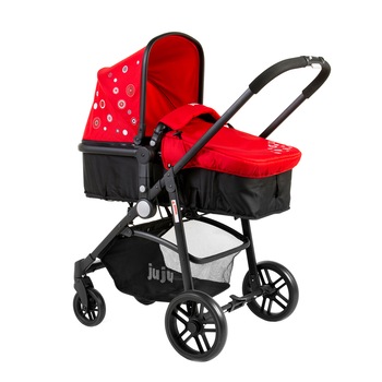 Carucior 2 in 1 Juju Happy In The Park, Rosu/Negru Carucior 2 in 1 Juju Happy In The Park, Rosu/Negru