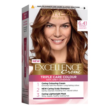 Vopsea de par permanenta cu amoniac L'Oreal Paris Excellence Creme 6.41 Maro Aluna, 192 ml Vopsea de par permanenta cu amoniac L'Oreal Paris Excellence Creme 6.41 Maro Aluna, 192 ml