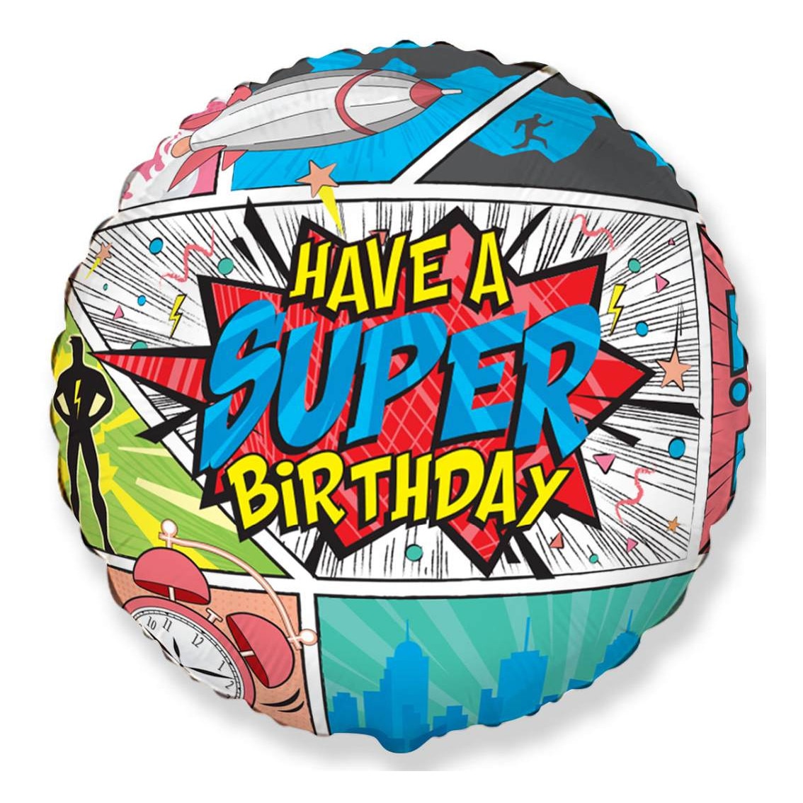 Balon Folie Supererou Have a super Birthday, Multicolor, 46 cm