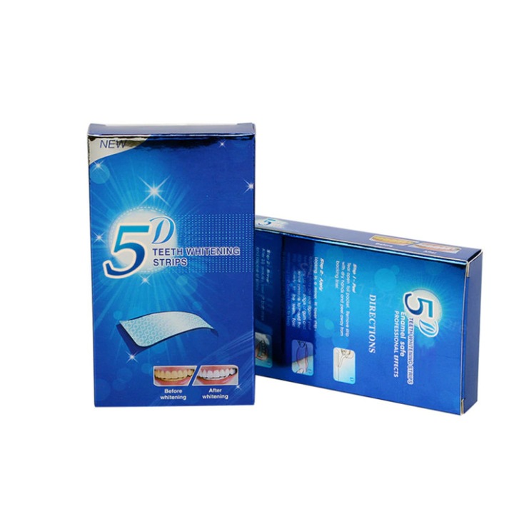 GMO csík készlet, 14 db, teljes fogfehérítéshez, 5D White