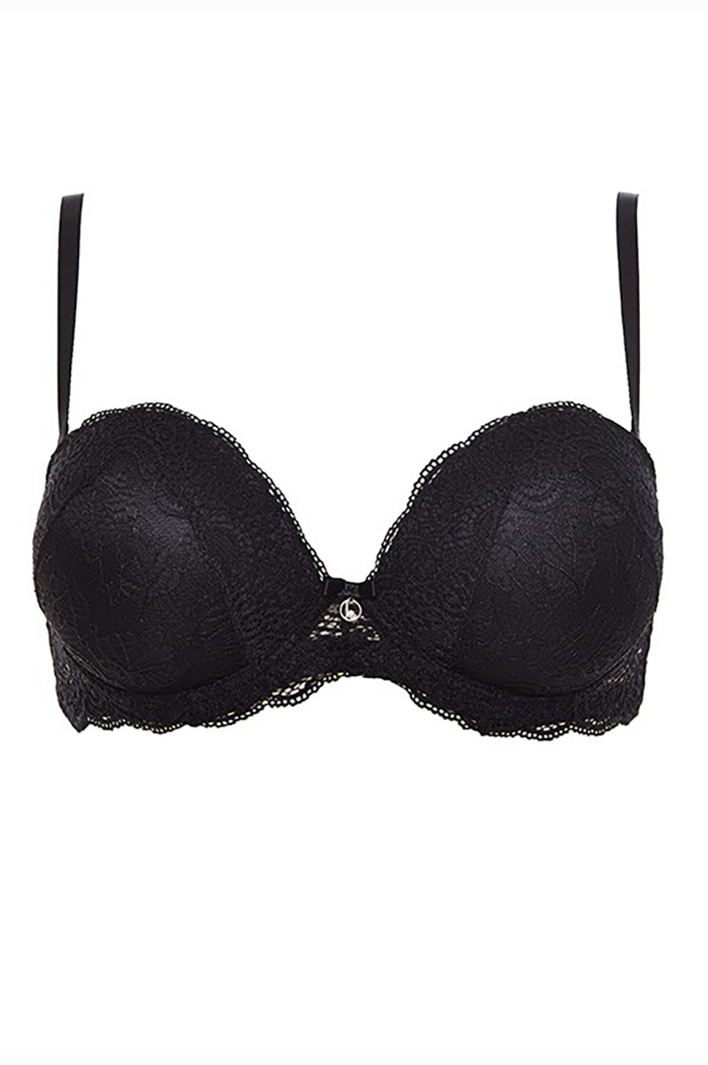 Sutien LORMAR Fascia Double Pizzo, Negru