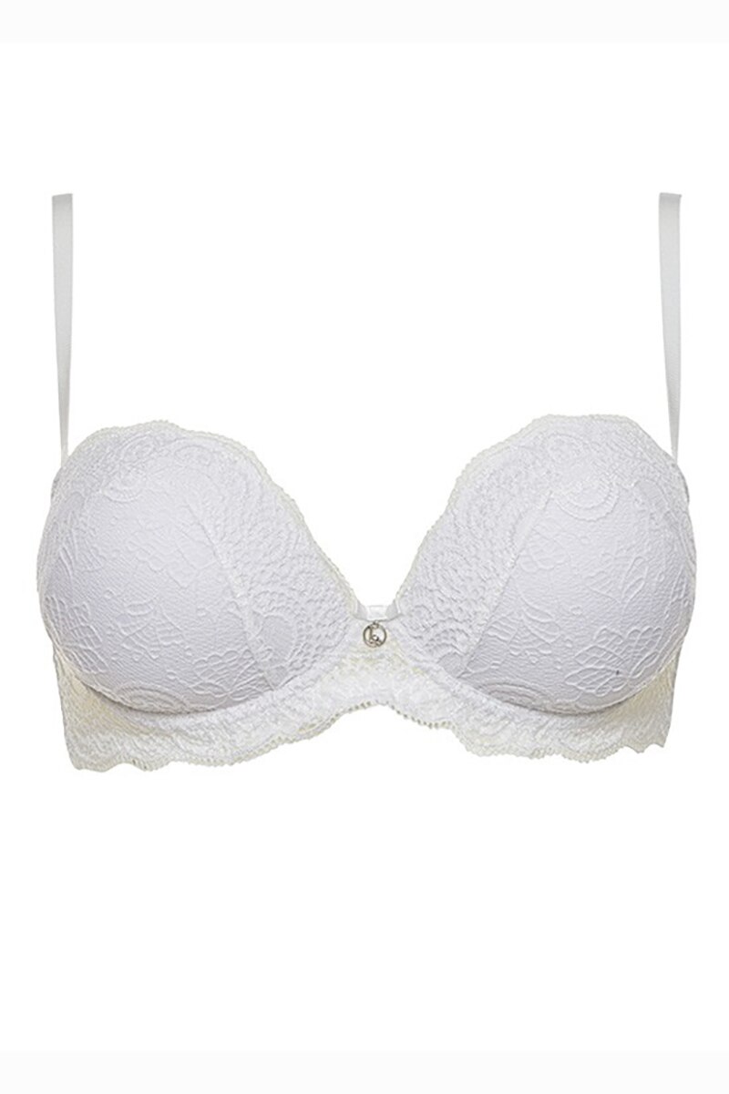 Sutien LORMAR Fascia Double Pizzo, Alb