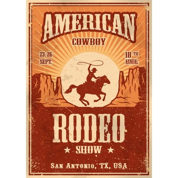 Magnet de frigider, model Cowboy american, 20x29 cm Magnet de frigider, model Cowboy american, 20x29 cm