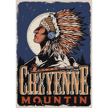 Magnet de frigider, model Muntele cheyenne, 20x29 cm Magnet de frigider, model Muntele cheyenne, 20x29 cm