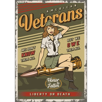 Magnet de frigider, model Onoare pentru veterani, 20x29 cm Magnet de frigider, model Onoare pentru veterani, 20x29 cm