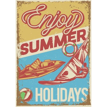 Magnet de frigider, model Vacanta de vara, 20x29 cm Magnet de frigider, model Vacanta de vara, 20x29 cm