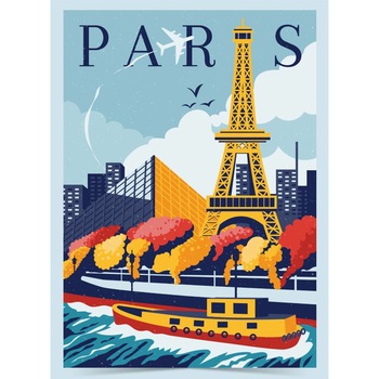 Magnet de frigider, model Minunatul paris, 20x29 cm Magnet de frigider, model Minunatul paris, 20x29 cm