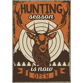 Magnet de frigider, model Sezon de vanatoare, 20x29 cm Magnet de frigider, model Sezon de vanatoare, 20x29 cm
