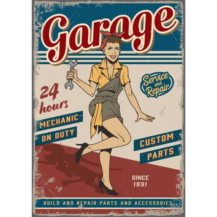 Магнит за хладилник, модел Repair Garage, 20x29 см