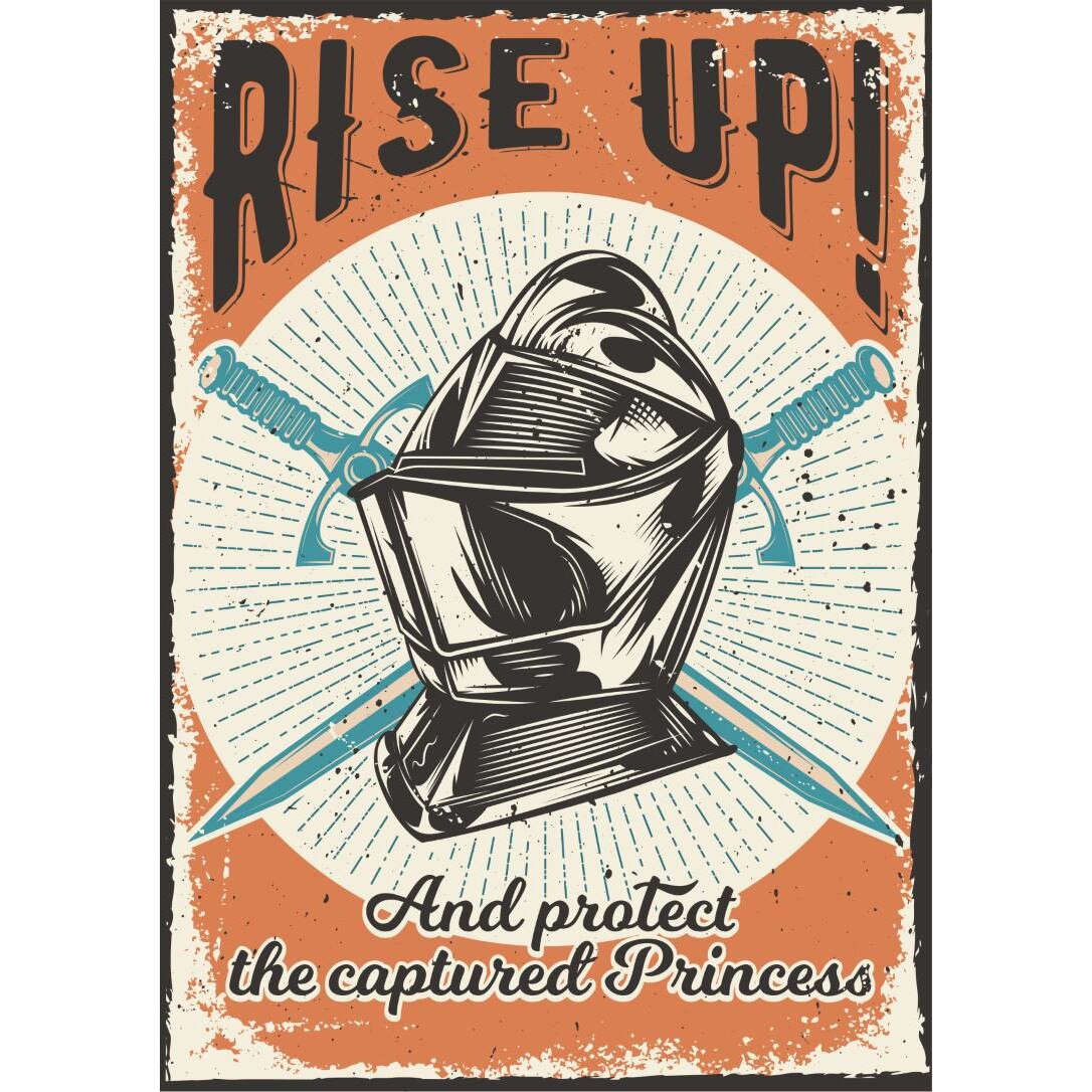 Magnet de frigider, model Protejand printesa, 20x29 cm