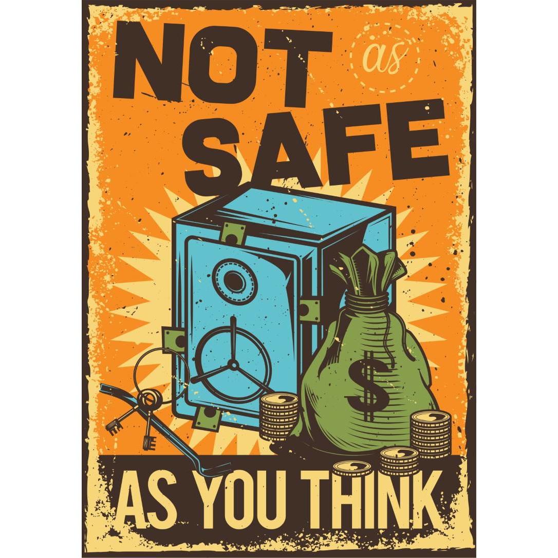 Magnet de frigider, model Seif nesigur, 20x29 cm