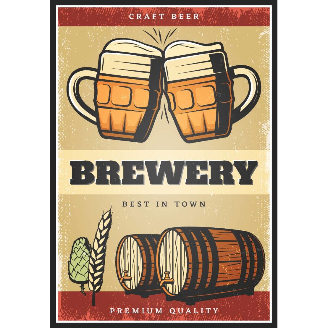 Magnet de frigider, model Berarie, 20x29 cm