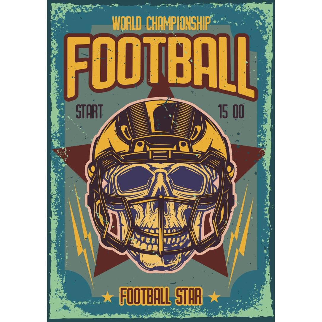 Magnet de frigider, model Campionatul mondial de fotbal, 20x29 cm