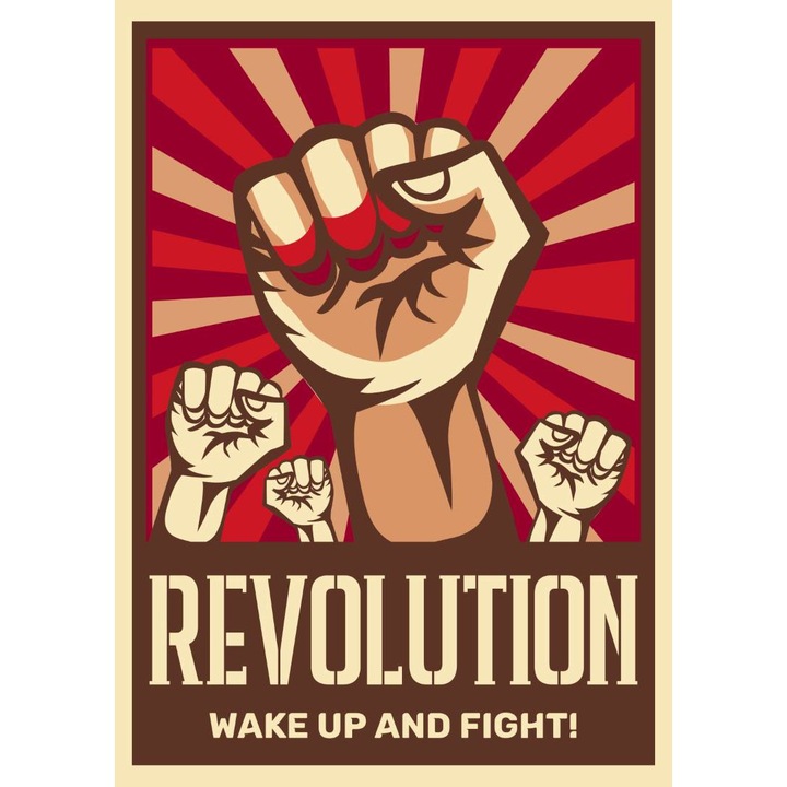 Магнит за хладилник, модел Let's fight Revolution, 20x29 см