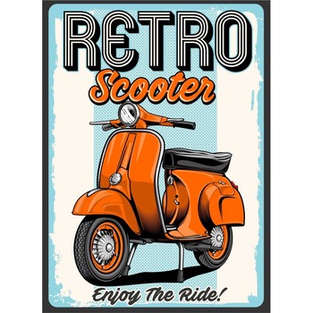Magnet de frigider, model Scuter retro, 20x29 cm Magnet de frigider, model Scuter retro, 20x29 cm