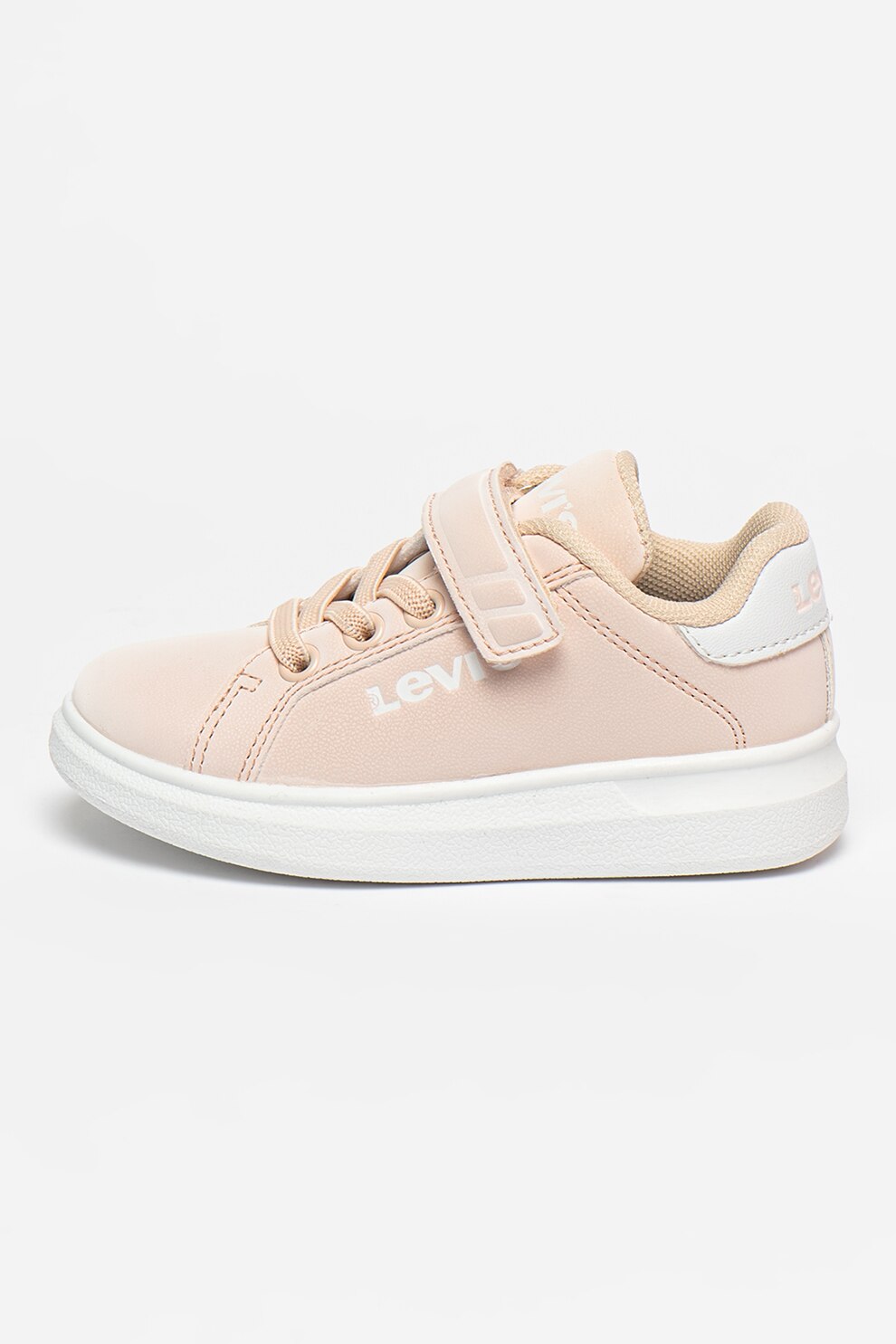 Levi's Kids, Pantofi sport de piele ecologica Ellis Mini, Roz pal