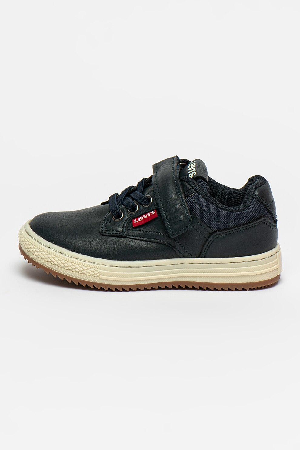 Levi's Kids, Pantofi sport de piele ecologica New Faino, Bleumarin