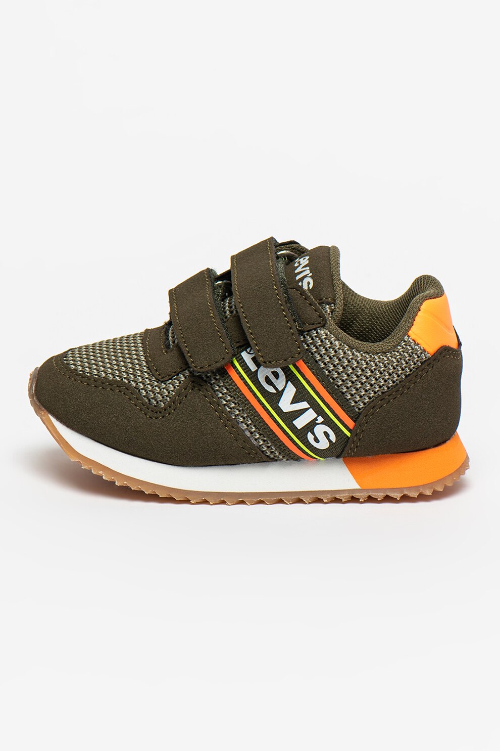 Levi's Kids, Pantofi sport cu velcro New Springfield Mini, Verde oliv