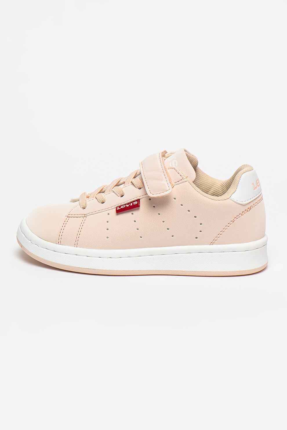 Levi's Kids, Pantofi sport de piele ecologica Avenue, Roz pal