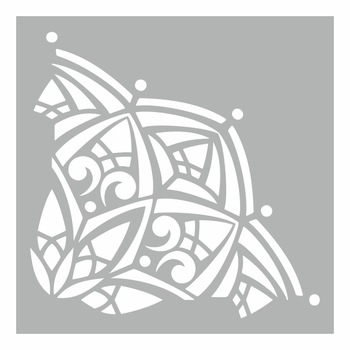 Sablon Refolosibil 59x59cm, Mandala Gothic Circle - SP113-3 Sablon Refolosibil 59x59cm, Mandala Gothic Circle - SP113-3
