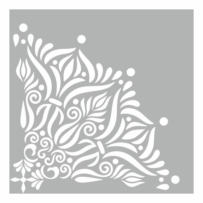 Sablon Refolosibil 59x59cm, Mandala Flames - SP111-3