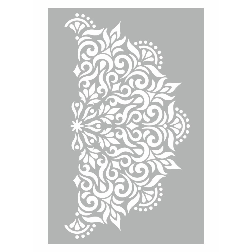 Sablon Refolosibil 89x89cm, Mandala Flame Dots - SP112-2