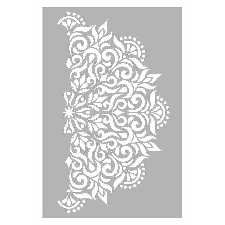 Sablon 89x89cm grosime 0.5mm Mandala Flame Dots Refolosibil - SP112-2