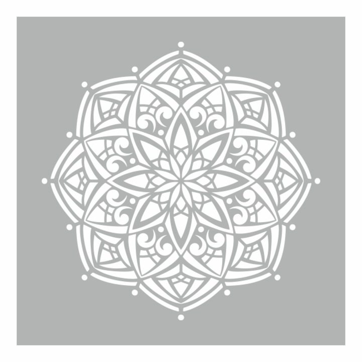 Sablon 59x59cm grosime 0.5mm Mandala Gothic Circle Refolosibil- SP113-1