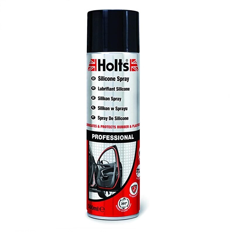 Spray lubrifiant silicon pentru plastice, chedere si cauciuc 500ML HOLTS