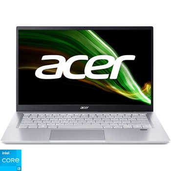 Laptop ultraportabil Acer Swift 3 SF314-511 cu procesor Intel Core i3-1115G4, 14 Laptop ultraportabil Acer Swift 3 SF314-511 cu procesor Intel Core i3-1115G4, 14