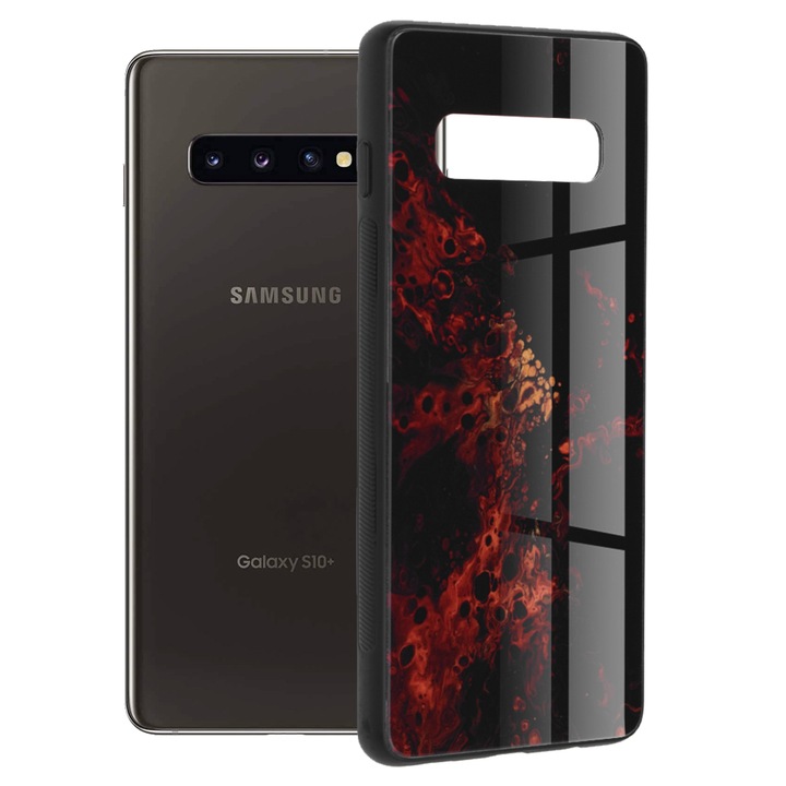 Кейс за Samsung Galaxy S10 Plus, Поликарбонат, Red Nebula