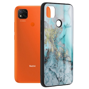 Husa pentru Xiaomi Redmi 9C Techsuit Glaze, Blue Ocean, Albastru