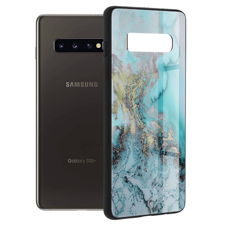 Кейс за Samsung Galaxy S10 Plus, Techsuit Glaze Series, Blue Ocean