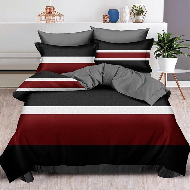 Lenjerie de pat, Pucioasa, Bumbac Finet, 6 piese, 2 Persoane, 082-P, 240 x 250cm